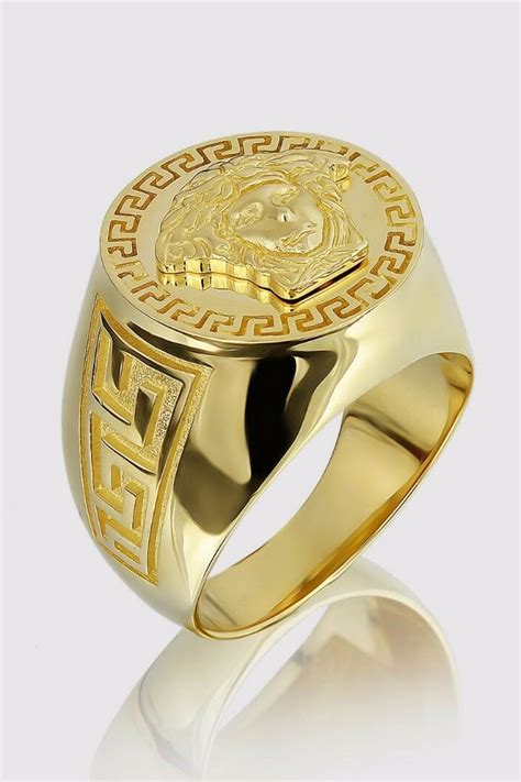 versace mens ring gold